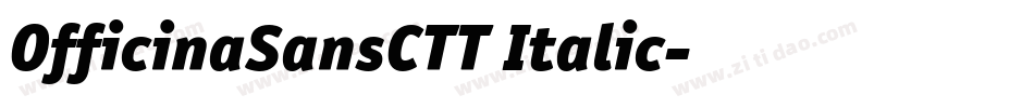 OfficinaSansCTT Italic字体转换